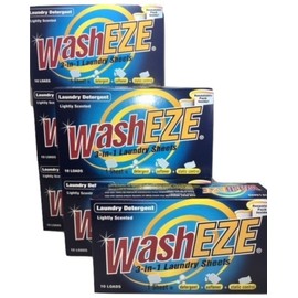 Washeze 3-in-1 Laundry Detergent Sheets 60 Loads Lightly Scented Great For Busy Moms More Convenient Than Pods Pacs Liquids or Powders