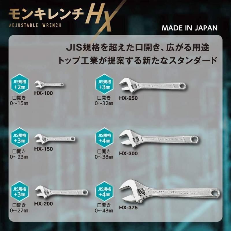 TOP HX-250-H Mouth Opening 0-32 mm Tsubamesanjo Domestic Forged Heat