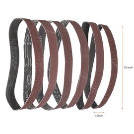 HARFINGTON 24pcs 1 x 18" Sanding Belts 4pcs Each of 60/80/120/150/240/400 Grit Aluminium Oxide Flush Joint Belt Sander Paper for Metal Woodworking Automotive Repair