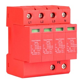 Surge Protection Device, Home Deflector Device, Low Voltage Arresting Device, 4P 40/80KA 385V Home Surge Protection Low Voltage Arrester Device 20A (4P40KA)