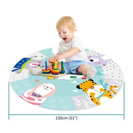 Highchair Splash Mat, 43.3" Waterproof Washable Anti Slip Spill Mat for Art, Crafts,Playtime Floor Protector, Weaning Mess Mat, Table Cloth