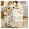 MININAI Cute Floral Printed Backpack for Women Preppy Kawaii Aesthetic