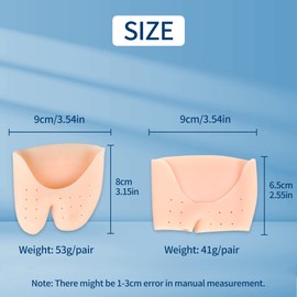 JEVRKAPZ - 2 pares de tapones de gel para los dedos de los pies, almohadillas para orejas de silicona, almohadillas para orejas metatarsianas, cojín suave para el antepié para hombres y mujeres, protectores para aliviar el dolor, Beige