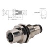 M8‑I4 Brass Industrial Connector Adapter M8 IP67 Waterproof Connector 4pin