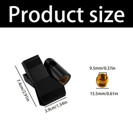 Mic Clips for Stands, Microphone Clip Holders with Screw Adapters, Set of 2