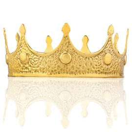 LEEMASING Classic King Prince Queen Crown for Birthday Party Baby Shower Wedding Engagement Photo Booth Props (Small)