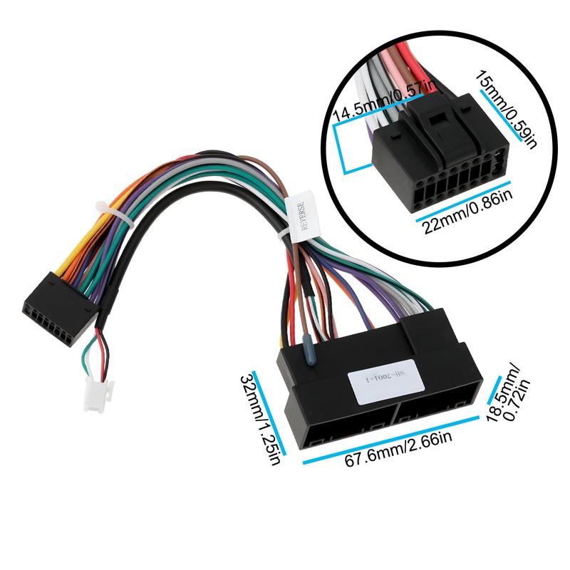 OTOTEC Android Car Radios Recorder 16 Harness Power Cord Compatible