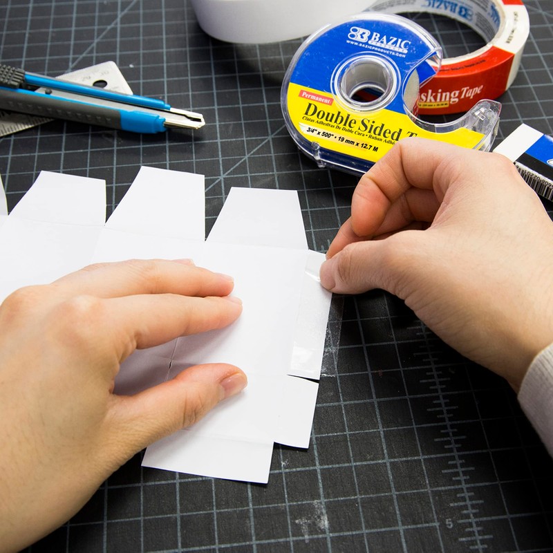 BAZIC 3/4" X 500" Double Sided Permanent Tape w/Dispenser