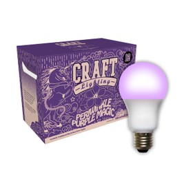 Miracle LED Craft Lighting Periwinkle Purple Red & Blue Spectrum LED Grow Light Bulb Replacing 150W (12-Pack)
