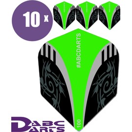 Pentathlon Flights - ABC Darts Tribal Green - 10 Sets (30 Pieces Dart Flights)