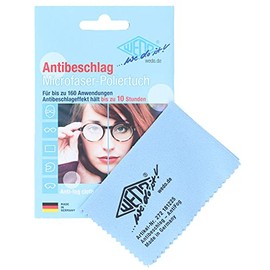 High-quality P-9000® microfibre cloth with anti-fog effect for glasses, lenses or visors, PFAS-free, WEDO