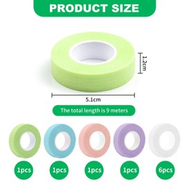 Pack of 10 Eyelash Tape, Easy to Tear, Breathable Insulation Tape, Aid Tools for Eyelash Transplantation, Accessories for False Eyelash Patches, Makeup Gadgets