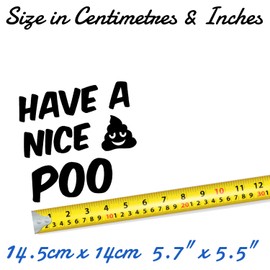 Have a Nice Poo Bathroom Décor, Funny Waterproof Sticker, Toilet Lid Decal, Wall Art, New Home Gifts, Black Decoration