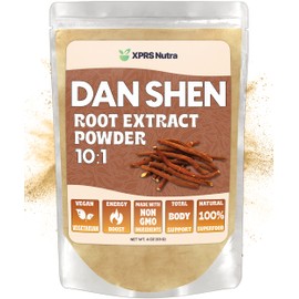 XPRS Nutra Dan Shen Root Extract Powder 10:1- Premium Dan Shen (Red Sage) Concentrated Powder - Vegan Friendly Danshen (4 oz)