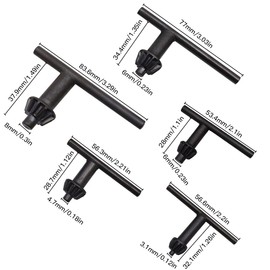 LbsAMP 5 Pieces Drill Chuck Key Universal 4mm/6mm/10mm/13mm/16mm Pillar Drill Chuck Key Fit Handheld Drilling Tool for Tightening and Loosening Chuck for Most Drills and Power Tools