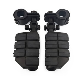 Motorcycle 1"(25mm), 1 1/4" (32mm), 1 1/3" (34mm) Highway Foot Pegs Highway Pegs Foot Rest Engine Guard Compatible with Harley Road King Street Glide Honda Suzuki Yamaha Matte Black