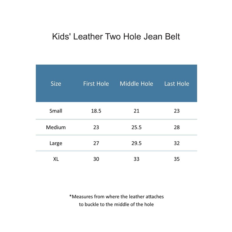 CTM Kids' Leather Two Hole Jean Belt, Xlarge, Navy