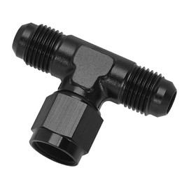 EVIL ENERGY 6AN Male Tee Fitting Adaptor with AN6 Female Swivel on Side Black