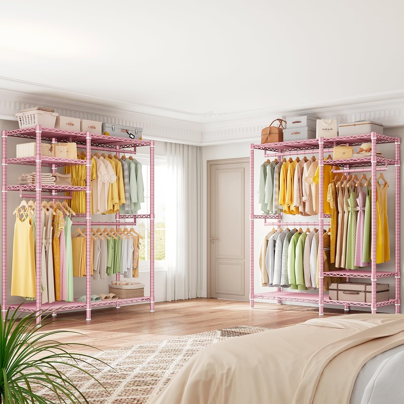 Raybee Clothes Rack Loads 780LBS, Clothes Rack for Hanging Clothes,