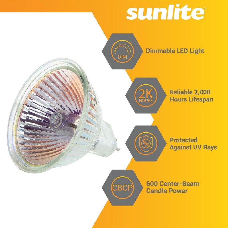 Sunlite 03200 LED MR16 Reflector Light Bulb, 20W, 460 Lm,