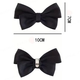 2PCS Fabric Bow Shoe Clips, Elegant Shoe Clips for Women Heels, Detachable Bow Shoe Buckle for Wedding Bridal Prom Party