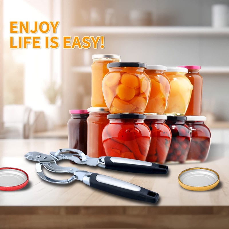 Zoiwdur Jar Opener, Multi Jar Opener for Weak Hands, Stainless