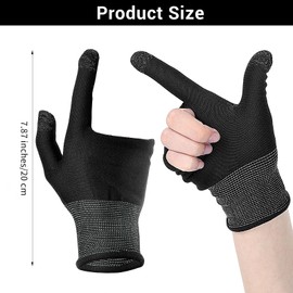 Ptwola Ultra-Thin Mobile Gaming Gloves Touchscreen Gaming Gloves Anti-Sweat Mobile Finger Sleeve Breathable with Thumb Finger Sleeves for High-Ranking Players Tablet Streamer Sweaty Hands