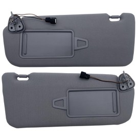 ZYLIXT Driver & Passenger Side Sun Visor with Light Replacement Fits for Hyundai Santa Fe 2006-2012 Sunshade 852100W110J4 852200W110J4 Color Gray (Gray(Driver & Passenger Side))
