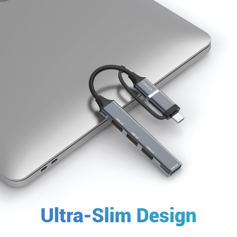 Cubilux Hub USB para portátil [1 x USB 3.0, 3