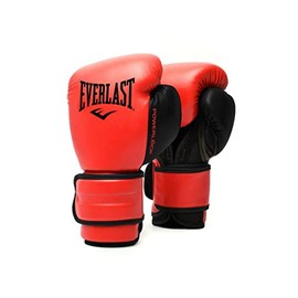Everlast Powerlock 2 Hook & Loop Pro Training Gloves | Fight Training Gloves | Hook and Loop with Five-Layer Foam & Wrist Support | Heavy Bag & Fitness Training (Red/Black,16Oz)