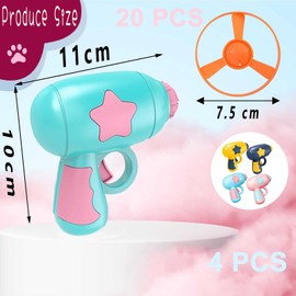 Gamrong Katze-Spielzeug Cat Fetch Toy Haustier Spielzeug für Katze, Cat Toy Sets 4 Launchers und 20 Bunte Fliegende Chasing Untertasse Propellers für Interactive, Training, Jagen, Schlagen