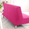 Solid Colour Armless Sofa Bed Cover Polyester Spandex Stretch Futon