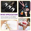 Swpeet 321Pcs Assorted Keychain Making Set with Pliers, 40Pcs Swivel