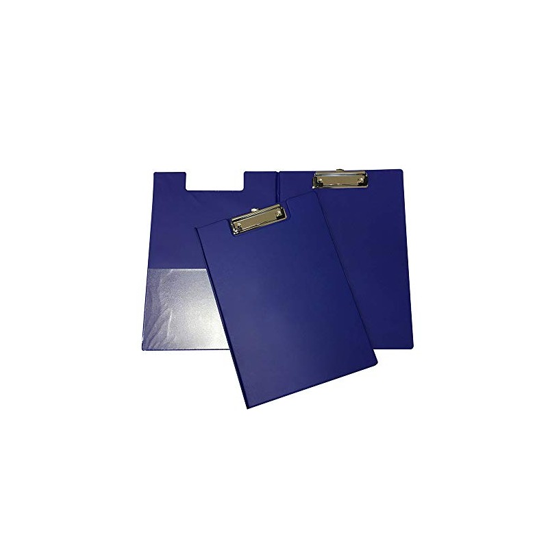 A5 Small Multi-Coloured Clip Board PVC Plastic Foldover Hardback Quality