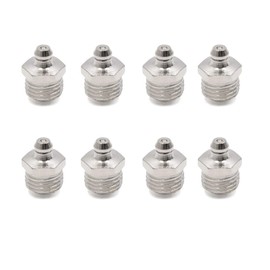 uxcell 8pcs M14 x 1.5 Thread Nickel Plated Straight Grease Nipple Fitting for Car