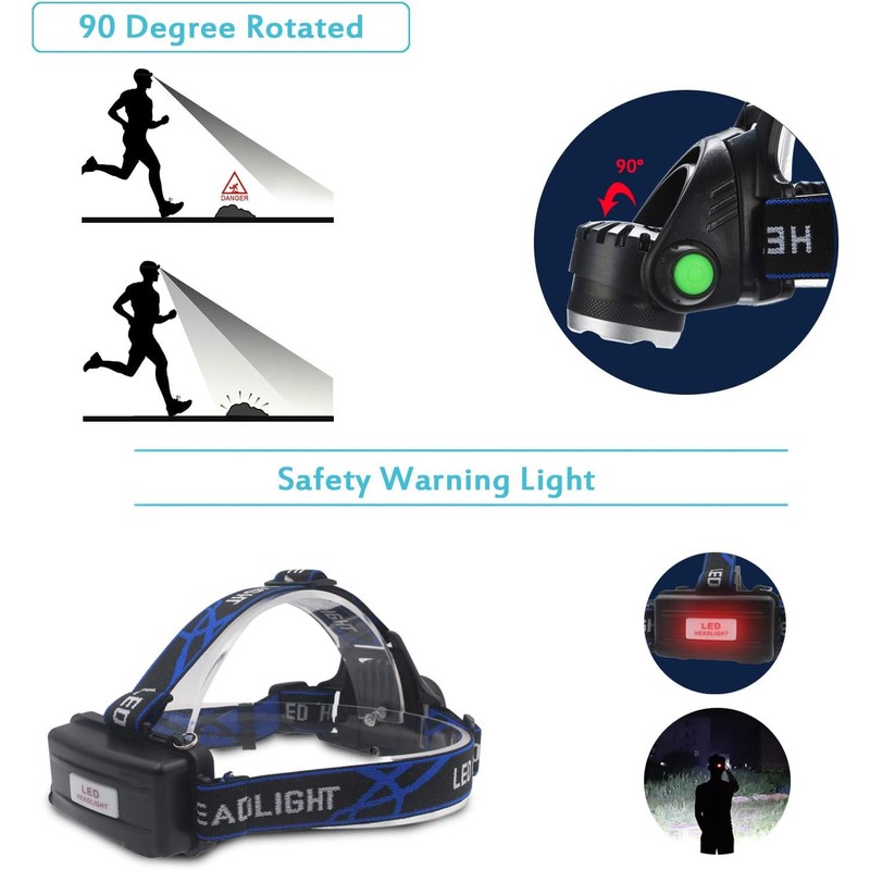 TotaLohan 4 in 1 Multicolor Headlamp 800 Lumen Zoomable One