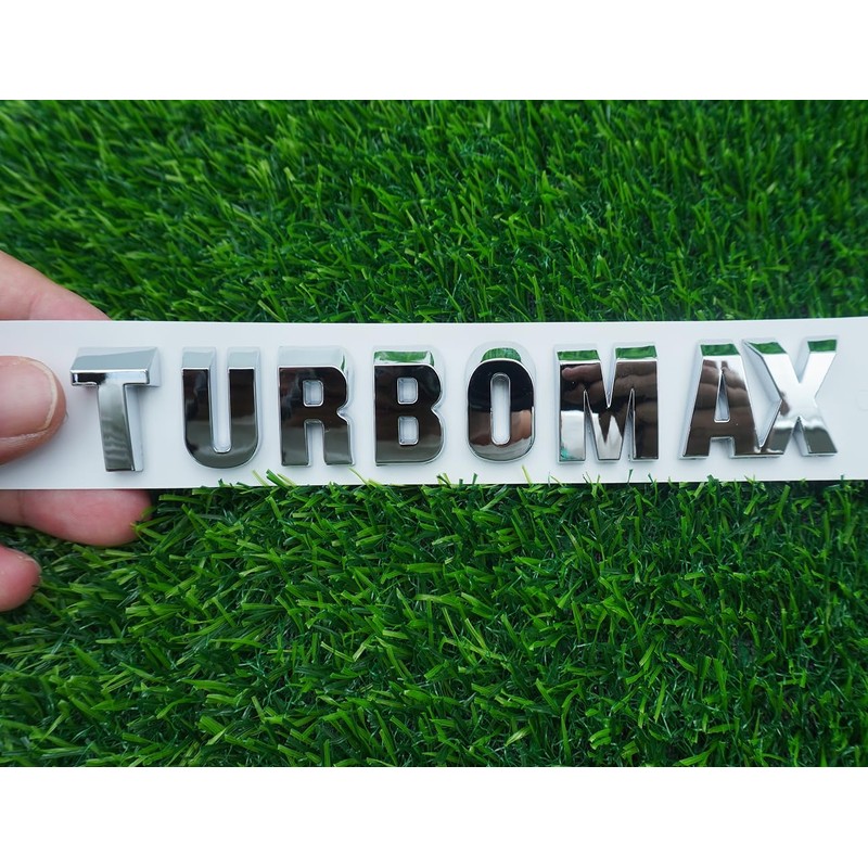 2PC 2024-2025 Turbomax Emblems 3D Badge Nameplate Hood Letters Logo