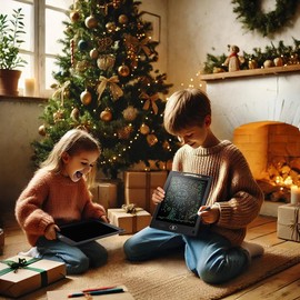 infactory LCD Writing Board: Set of 2 LCD Writing Boards for Children, 8.5 Inches/21.5 cm, Pen, Anthracite (Children's Writing Board, Digital Board)