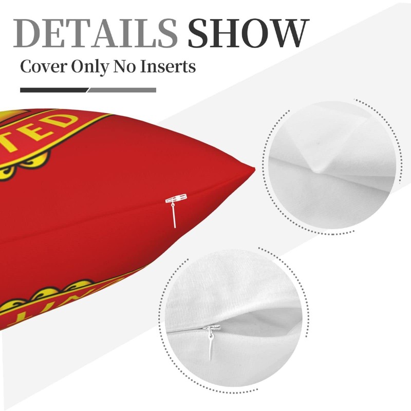 Manchester Home Throw Pillow Case Couch Sofa Bedroom Decorative Square