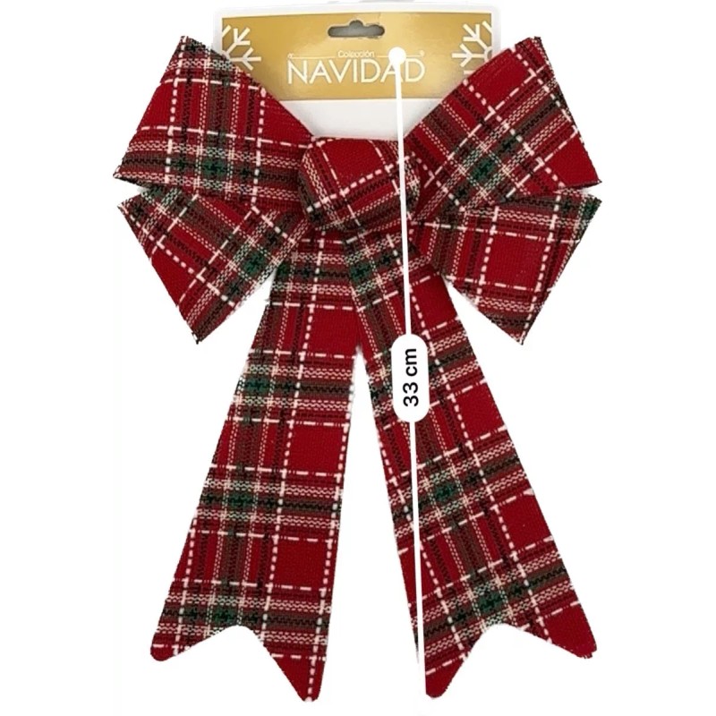 Escanver Moño Navideño Adorno Navidad 23x30 Cm Decoración Navideña