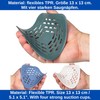 Kitchen Drain Strainer 13 x 13 cm 3 Pieces TPR