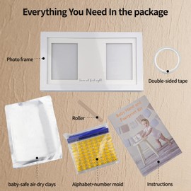 VELLUSTRA Baby Handprint and Footprint Set, Plaster Cast Baby Hand and Foot for Newborns, Handprint Baby Photo Frame, Footprint Baby Plaster Cast Set, Baby Gift for Birth, Baby Shower