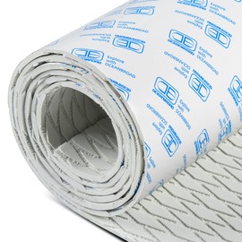 OCEANBROAD Self-Adhesive 96''x38''x2 Pack Boat Flooring Non-Slip Diamond Pattern Traction Pad EVA Foam Marine Grip Sheet for Jon Boats Surfboard SUP Kayak Yacht, Cool Gray