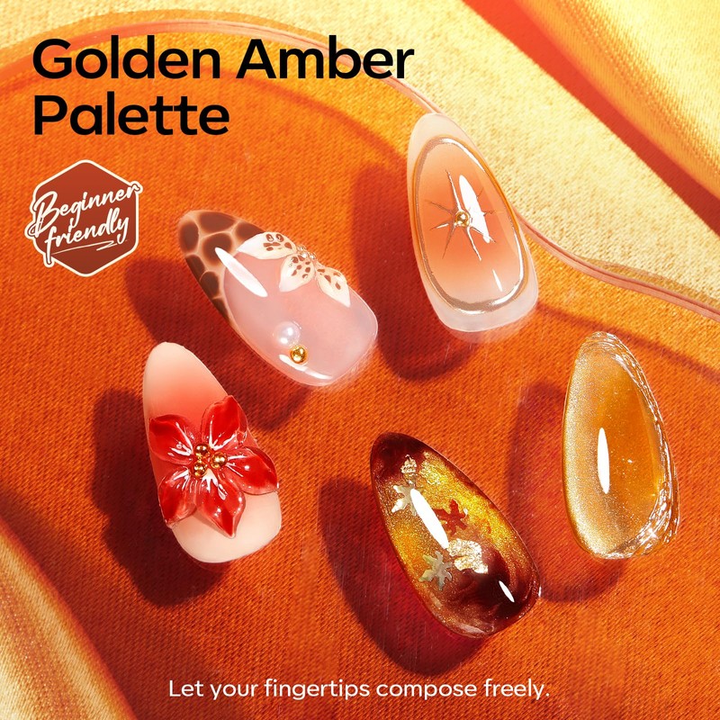 modelones 32 PCS Fall Gel Nail Polish Kit, 28 Colors