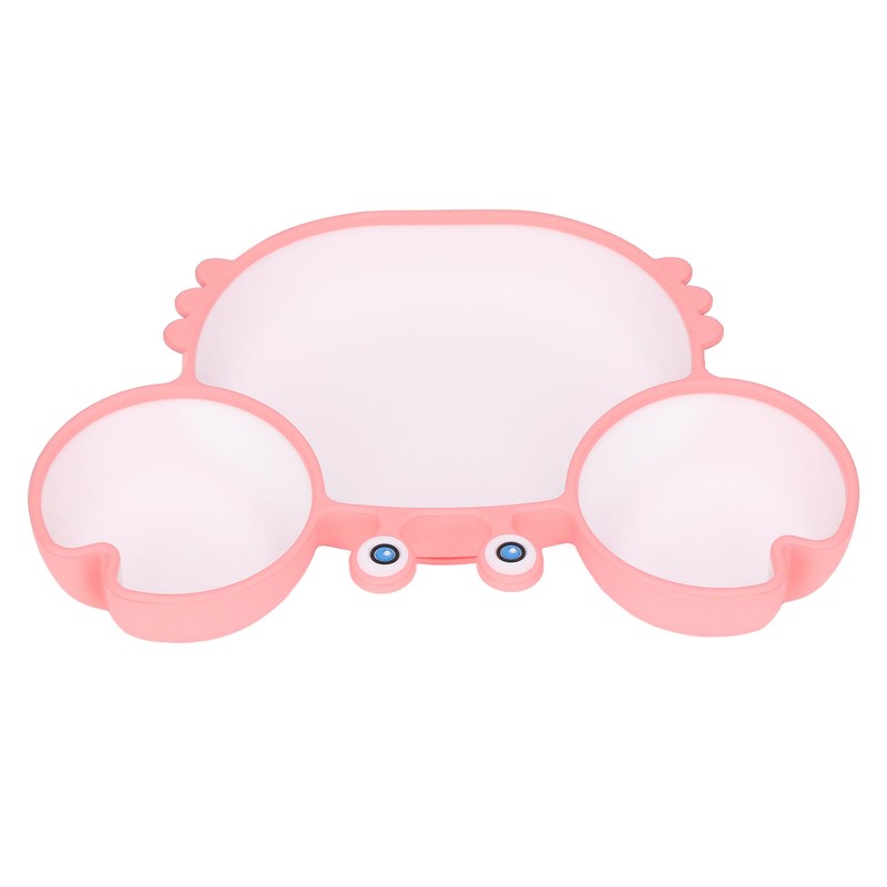 Crab Suction Plate with Suction Cup Base Silicone Divided Plate