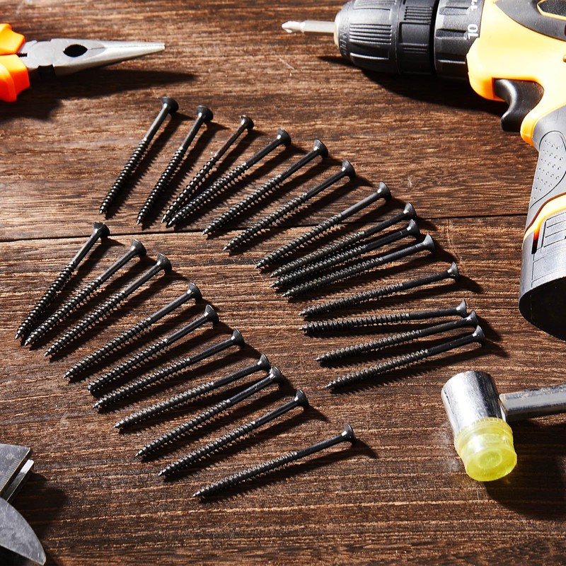 Hicarer 48 Pcs Oil Rubbed Bronze Wood Screws 9 x