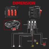 NKCELL POWER 12V 4-Pin LED Side Shooter Pods Wiring Harness