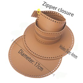 Accessories for Crochet Bags, 3 Pieces/Set Bag Making Accessories, Bag Base for Crochet Bags, Insert Base for Crochet Handbags, DIY Shoulder Bag - 2 Sets Round (Black + Khaki)