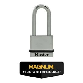 Master Lock M530XQLH Magnum Solid Steel Keyed Alike Padlocks, 1-3/4 in. Wide, 4 Pack Keyed-Alike