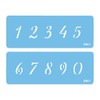 PME SMI1 JEM Numerals 0-9 Stencil, Set of 2, Blue
